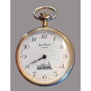 Vintage Yves Renoir Gold Pocket Watch Quartz X10 I